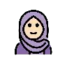 Woman With Headscarf: Light Skin Tone Emoji 🧕🏻 image - OpenMoji style