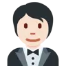 Person In Tuxedo: Light Skin Tone Emoji 🤵🏻 image - Twitter / X (Twemoji) style