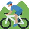 Man Mountain Biking: Medium Skin Tone Emoji 🚵🏽‍♂️ image - Twitter / X (Twemoji) style