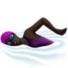 Woman Swimming: Dark Skin Tone Emoji 🏊🏿‍♀️ image - Apple style