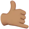 Call Me Hand: Medium Skin Tone Emoji 🤙🏽 image - Apple style