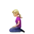 Woman Kneeling: Medium-Light Skin Tone