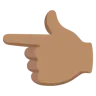 Backhand Index Pointing Left: Medium Skin Tone Emoji 👈🏽 image - Google Noto Color style