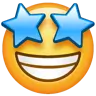 Emoji Grinning Face cu ochi de stele 🤩 image - WhatsApp style