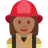 Woman Firefighter: Medium-Dark Skin Tone