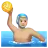 Man Playing Water Polo: Medium-Light Skin Tone