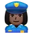 Woman Police Officer: Dark Skin Tone