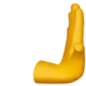 Rightwards Pushing Hand Emoji 🫸 image - Apple style