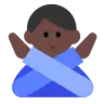 Man Gesturing No: Dark Skin Tone Emoji 🙅🏿‍♂️ image - Tossface style