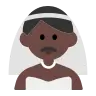 Man With Veil: Dark Skin Tone Emoji 👰🏿‍♂️ image - Tossface style