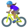 Woman Biking: Medium Skin Tone Emoji 🚴🏽‍♀️ image - Google Noto Color style