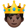 Prince: Dark Skin Tone Emoji 🤴🏿 image - Samsung style