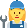Woman Mechanic Emoji 👩‍🔧 image - Twitter / X (Twemoji) style