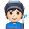 Factory Worker: Light Skin Tone Emoji 🧑🏻‍🏭 image - Samsung style