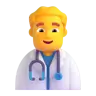 Man Health Worker Emoji 👨‍⚕️ image - Microsoft 3D Fluent style