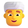 Man Wearing Turban Emoji 👳‍♂️ image - Microsoft 3D Fluent style