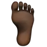 Foot: Dark Skin Tone Emoji 🦶🏿 image - WhatsApp style