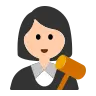 Woman Judge: Light Skin Tone Emoji 👩🏻‍⚖️ image - Tossface style