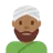 Man Wearing Turban: Medium-Dark Skin Tone