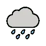 बारिश के साथ बादल Emoji 🌧 image - OpenMoji style
