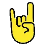 Emoji Segno dei Corni 🤘 image - OpenMoji style
