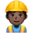 Man Construction Worker: Dark Skin Tone