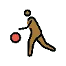 Person Bouncing Ball: Medium-Dark Skin Tone Emoji ⛹🏾 image - OpenMoji style