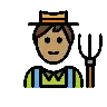 Man Farmer: Medium Skin Tone Emoji 👨🏽‍🌾 image - OpenMoji style