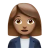 Woman Office Worker: Medium Skin Tone Emoji 👩🏽‍💼 image - Apple style