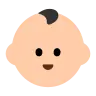 Baby: Light Skin Tone Emoji 👶🏻 image - Tossface style