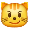 หน้าแมวด้วยรอยยิ้มเบี้ยว Emoji 😼 image - Samsung style