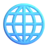 Globus mit Meridianen Emoji 🌐 image - Microsoft 3D Fluent style