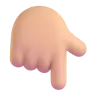 Backhand Index Pointing Down: Medium-Light Skin Tone Emoji 👇🏼 image - Microsoft 3D Fluent style