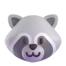 Emoji Procione 🦝 image - Microsoft 3D Fluent style