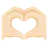Heart Hands: Light Skin Tone
