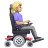 Woman In Motorized Wheelchair Facing Right: Medium-Light Skin Tone Emoji 👩🏼‍🦼‍➡️ image - Samsung style