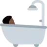 Person Taking Bath: Dark Skin Tone Emoji 🛀🏿 image - Twitter / X (Twemoji) style
