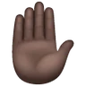 Raised Hand: Dark Skin Tone Emoji ✋🏿 image - Samsung style