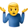 Man Shrugging Emoji 🤷‍♂️ image - Apple style