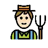 Man Farmer: Light Skin Tone Emoji 👨🏻‍🌾 image - OpenMoji style
