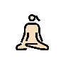 Woman In Lotus Position: Light Skin Tone Emoji 🧘🏻‍♀️ image - OpenMoji style