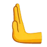 Leftwards Pushing Hand Emoji 🫷 image - Google Noto Color Animated style