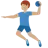 Man Playing Handball: Medium Skin Tone