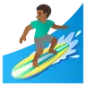 Man Surfing: Medium-Dark Skin Tone Emoji 🏄🏾‍♂️ image - Google Noto Color style
