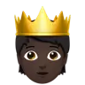 Person With Crown: Dark Skin Tone Emoji 🫅🏿 image - Apple style