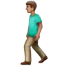 Person Walking: Medium Skin Tone Emoji 🚶🏽 image - WhatsApp style
