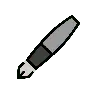 ปากกาหมึกซึมล่างซ้าย Emoji 🖋 image - OpenMoji style