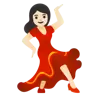 Woman Dancing: Light Skin Tone Emoji 💃🏻 image - Google Noto Color style