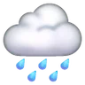 बारिश के साथ बादल Emoji 🌧 image - Samsung style