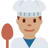 Man Cook: Medium Skin Tone Emoji 👨🏽‍🍳 image - Twitter / X (Twemoji) style